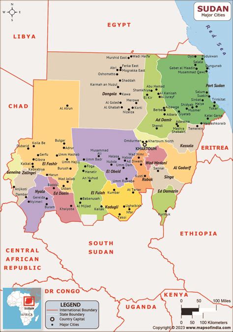 Sudan: States, Major Cities, Towns & Agglomeration .